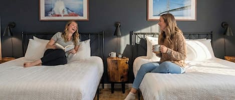 Deluxe Studio, 2 Queen Beds | Individually decorated, individually furnished, blackout drapes