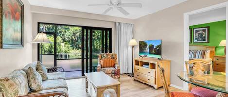 TV, DVD player, offices