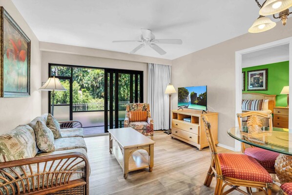 TV, DVD player, offices