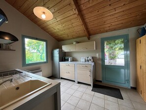 Fridge, microwave, oven, dishwasher - Cottage in France's oldest vineyard with shared pool (Louchy-Montfand)