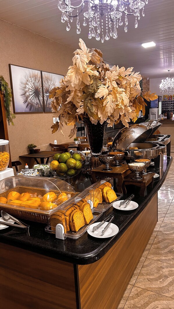 Free daily self-service breakfast 