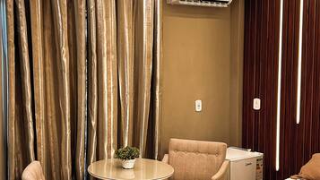 Premium Suite, Balcony, City View | Bathroom | Shower, rainfall showerhead, towels, soap