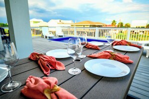 House, Multiple Beds, Pool Access, Beach View (Beachview Villa) | Outdoor dining - Beachview Villa Room for 22! (Gulf Shores)