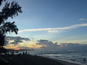 Sun-loungers, beach towels