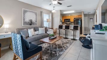 Télévision, cheminée, jeux vidéo