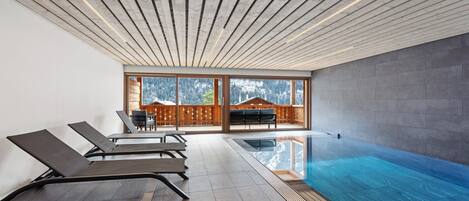 Indoor pool, a heated pool