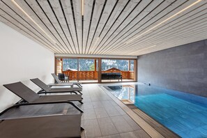 Indoor pool, a heated pool