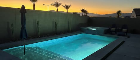 Outdoor pool, a heated pool