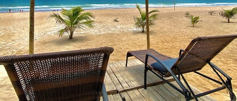 Accommodatie ligt op het strand