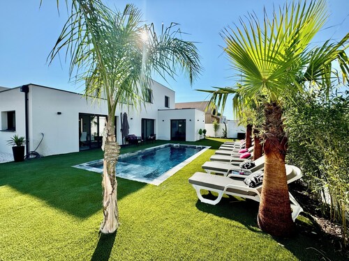 Villa Vanille Luxe Cap Dagde 8 Personnes Piscine Chauffée Jardin Tropical