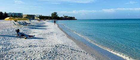 Sun-loungers, beach towels