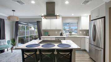 Microwave, oven, stovetop, dishwasher