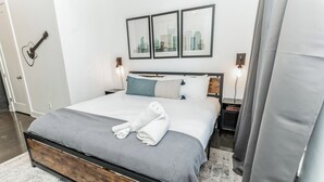 Leilighet, 1 kingsize-seng med sovesofa, kjøkken, byutsikt (Harmony Hideaway)