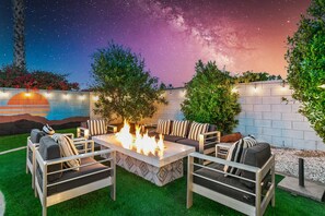 House, Multiple Beds, Pool Access, Pool View (Pura Vida) | Terrace/patio - Pura Vida: Waterslide, Mini Golf, and Games! (Indio)