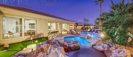 Outdoor pool, a heated pool