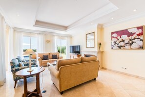 TV, lareira, DVD player