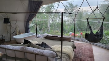 1 bedroom, desk, iron/ironing board, bed sheets