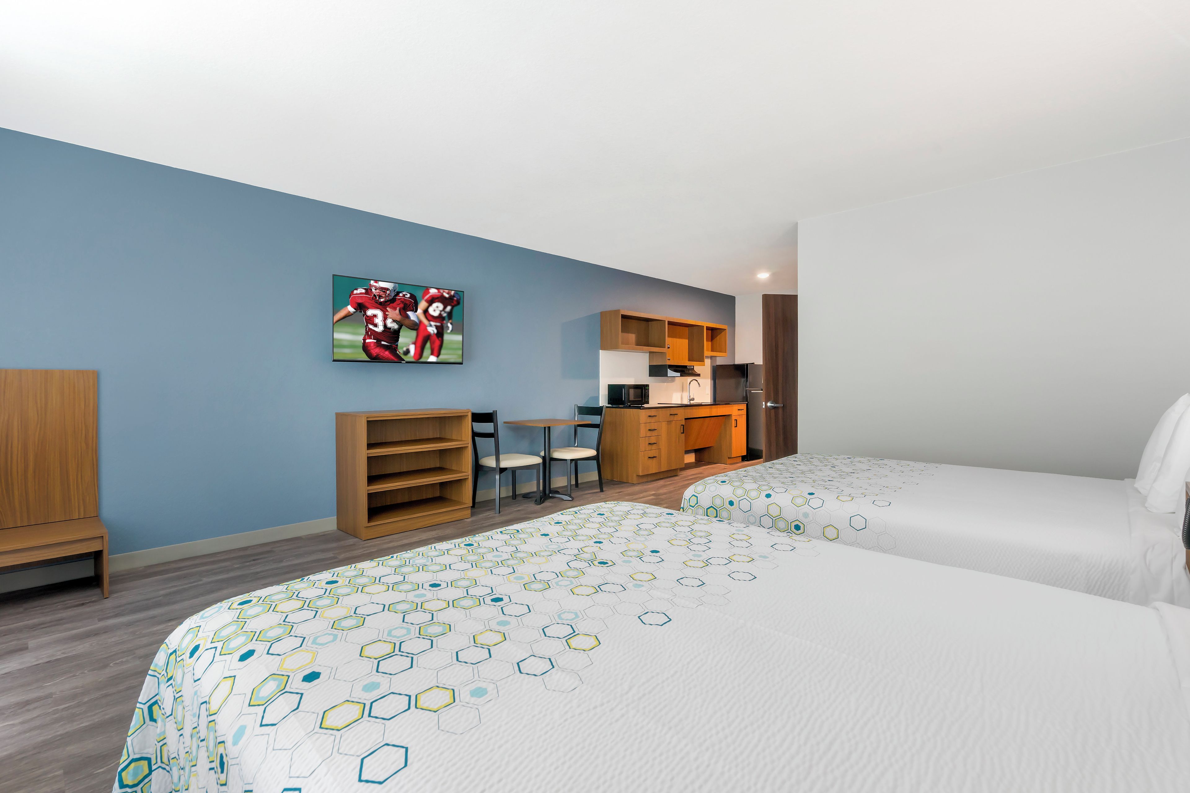 Studio, 2 Queen Beds, Accessible, Non Smoking | Blackout curtains, iron/ironing board, free WiFi, bed sheets