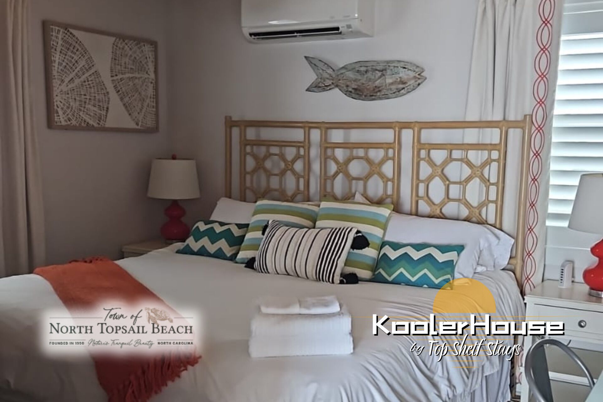 2 bedrooms, desk, WiFi, bed sheets