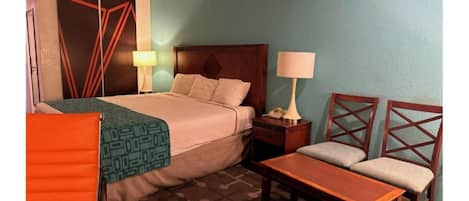 Desk, iron/ironing board, free WiFi, bed sheets