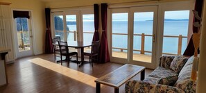 TV, fireplace - Sunny House Cliff Side Views (Anacortes)