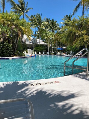 Outdoor pool, a heated pool