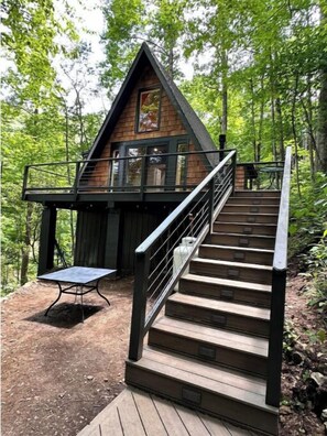 Terrace/patio - A-Frame cabin in the woods (Waynesville)