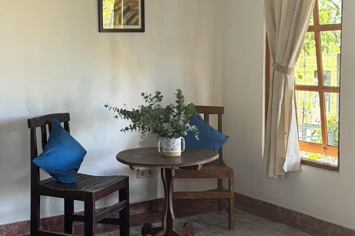 Habitació amb dos llits individuals, no fumadors, vistes al jardí | Escriptori, espai de treball apte per a portàtils i wifi gratuïta