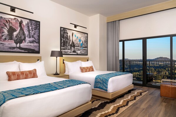 Room, 2 Queen Beds, Balcony | 1 bedroom, premium bedding, pillow-top beds, in-room safe