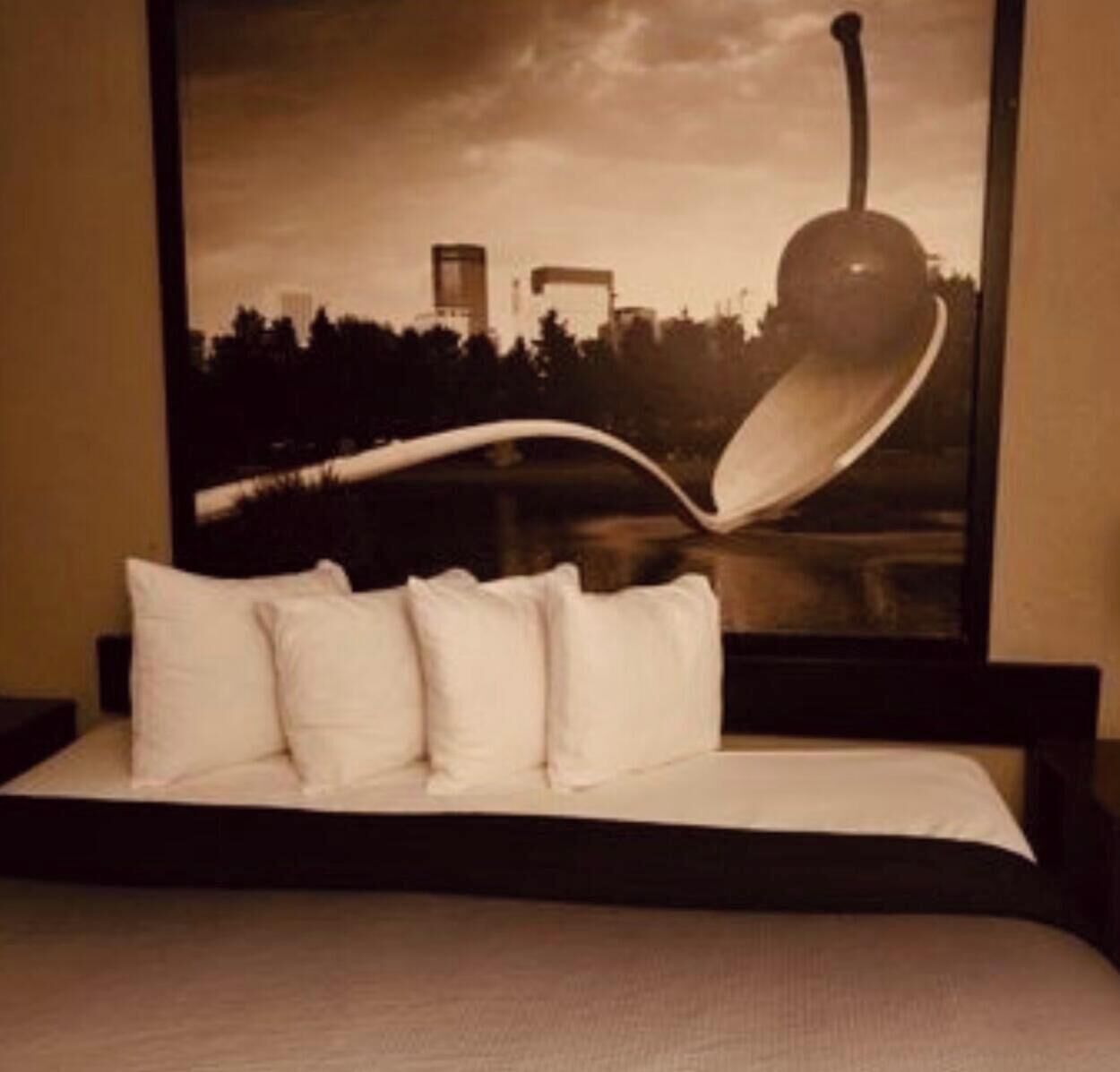 Select Comfort beds, desk, laptop workspace, free WiFi