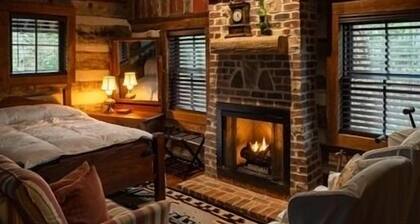 2-BR, 3 B 1860 hand hewn log cabin in peaceful setting Rutherfordton WiFi, AC