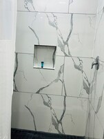 Standard Double Room, 2 Double Beds, Non Smoking | Bathroom | Shower, free toiletries, towels, soap