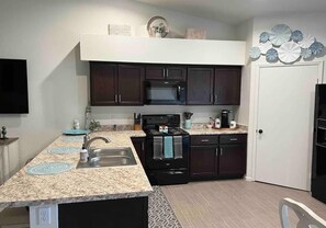 Microwave, oven, stovetop, dishwasher