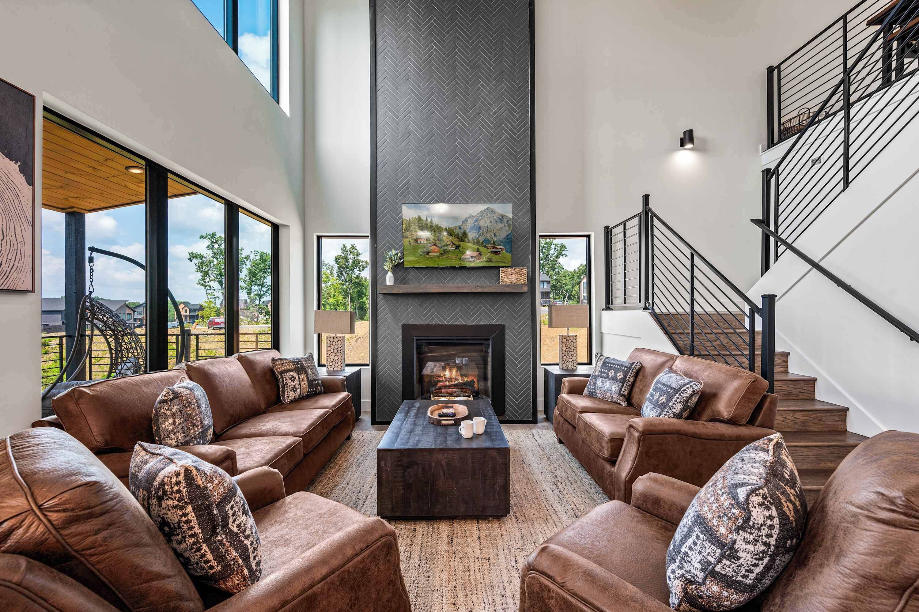 電視、壁爐、 辦公室