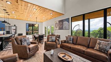 TV, fireplace, offices