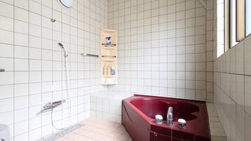 Family Apartment | Bathroom | Combined shower/bathtub, free toiletries, hair dryer, slippers