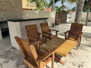 Terrace/patio - Cottage with large pool ideal for sharing with the family, 2 minutes from the beach. (Chelem)