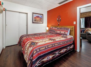 2 bedrooms, iron/ironing board, travel crib, free WiFi