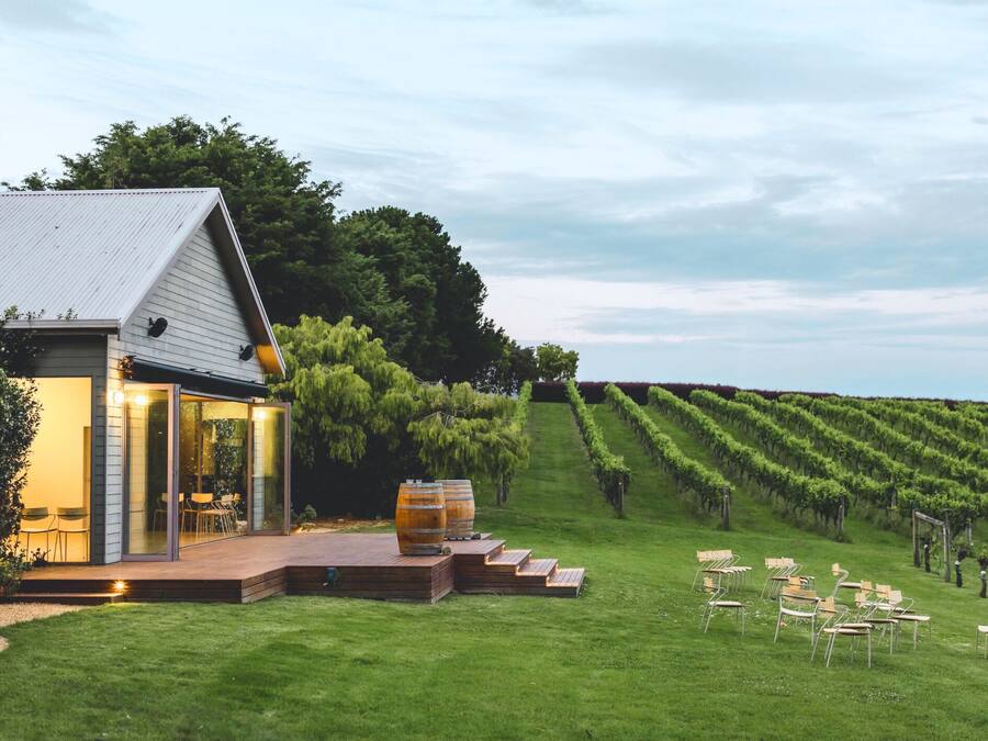 Outdoor wedding area