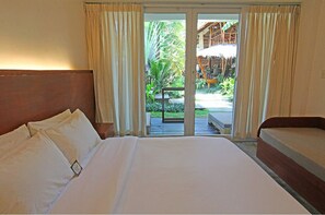 ห้องดับเบิล | โต๊ะทำงาน, พื้นที่ทำงานแบบใช้แล็ปท็อป, Wi-Fi ฟรี, ผ้าปูที่นอน