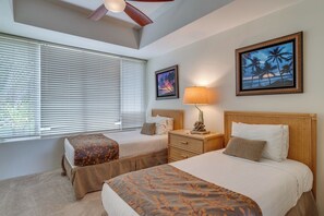 2 bedrooms, in-room safe, iron/ironing board, WiFi