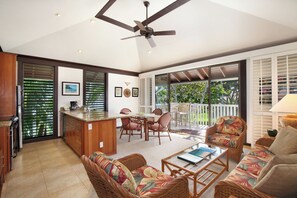Living area - Kiahuna Plantation Resort 71 Ocean View 1 Bedroom (Koloa)