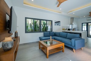 Living area - Villa Lysa - Quiet 3-bedroom house with swimming pool (Mueang PHuket)
