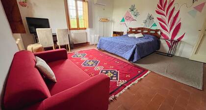 Rustic upper floor of a country villa in the heart of Italy