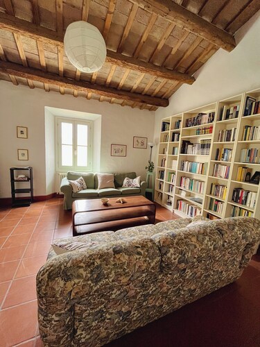 Rustic upper floor of a country villa in the heart of Italy