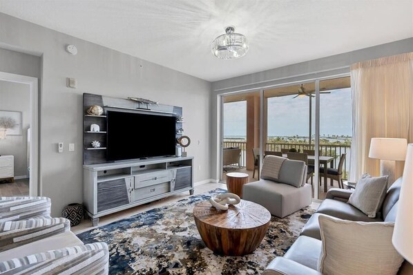 TV - Boca Vista Harbor - 502A: Spacious 3BR condo in Placida, FL, perfect for 8 guests. (Placida)