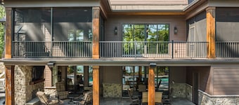 Newly constructed luxury retreat on Lake Thurmond. The sleeping arrangements for this property are 3 queen beds.