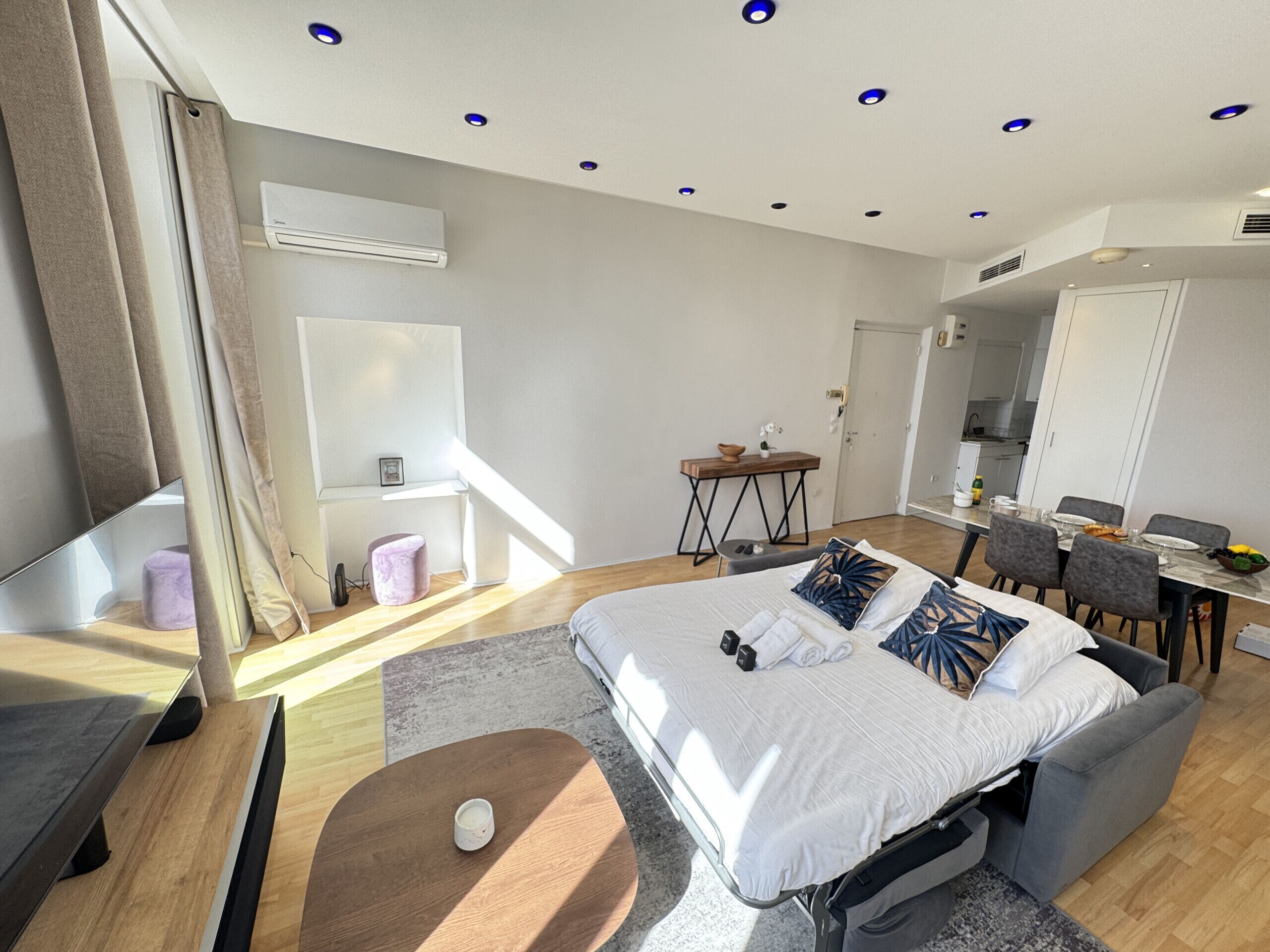 1 bedroom, iron/ironing board, bed sheets