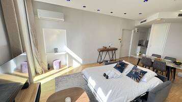 1 bedroom, iron/ironing board, bed sheets