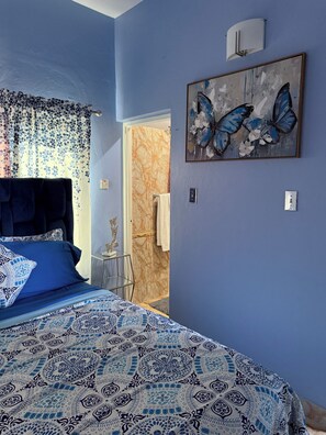 Luxury Studio Suite, Non Smoking, Pool View | Iron/ironing board, free WiFi - Angels Hideaway Blue Room (Montego Bay)